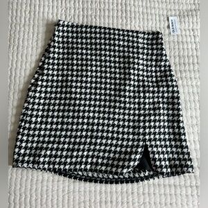 High waisted plaid mini skirt